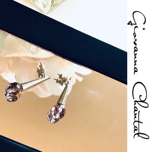 GIOVANNA CHANTAL Jazzy Tear Drop Earrings - Purple